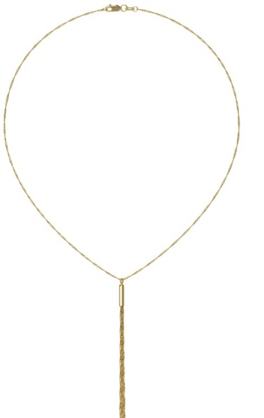 Колье-галстук из красного золота